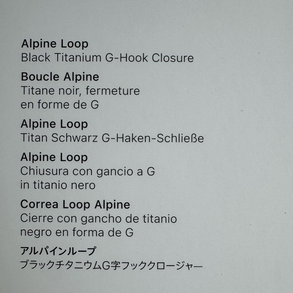 Apple Watch Band - Alpine Loop - Black Titanium- Size L - Picture 2 of 3